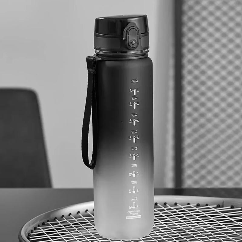 1 liter sportvattenflaska stor kapacitet män kvinnor sommar bärbar plastflaska för utomhusresor Fitness Dryckesartiklar