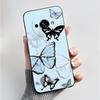 Phone Case For Oukitel C59 Pro Casing Luxury Fashion Butterfly Flower Cellphone Cases Black Jelly Soft Slim Silicone Back Cover