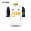 CSPD ATK Men's Summer Cycling Clothes MTB Bicycle Sports Shirt Set Polyester Fiber Cycling Top Sponge Cushion Cycling Paddle