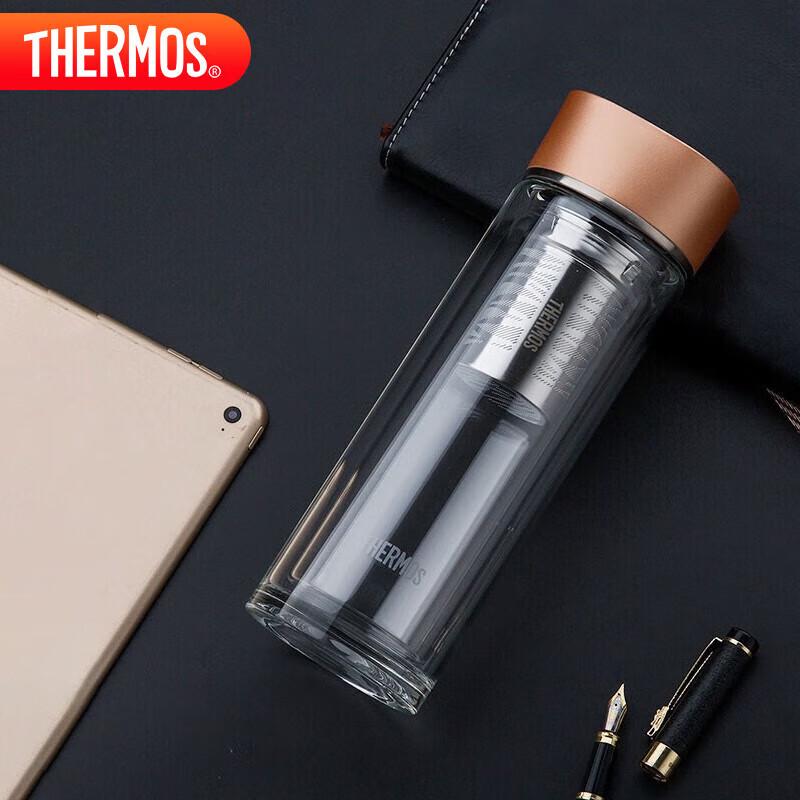 THERMOS Water Wave Walker Glass Tea Infuser Bottle 400ml