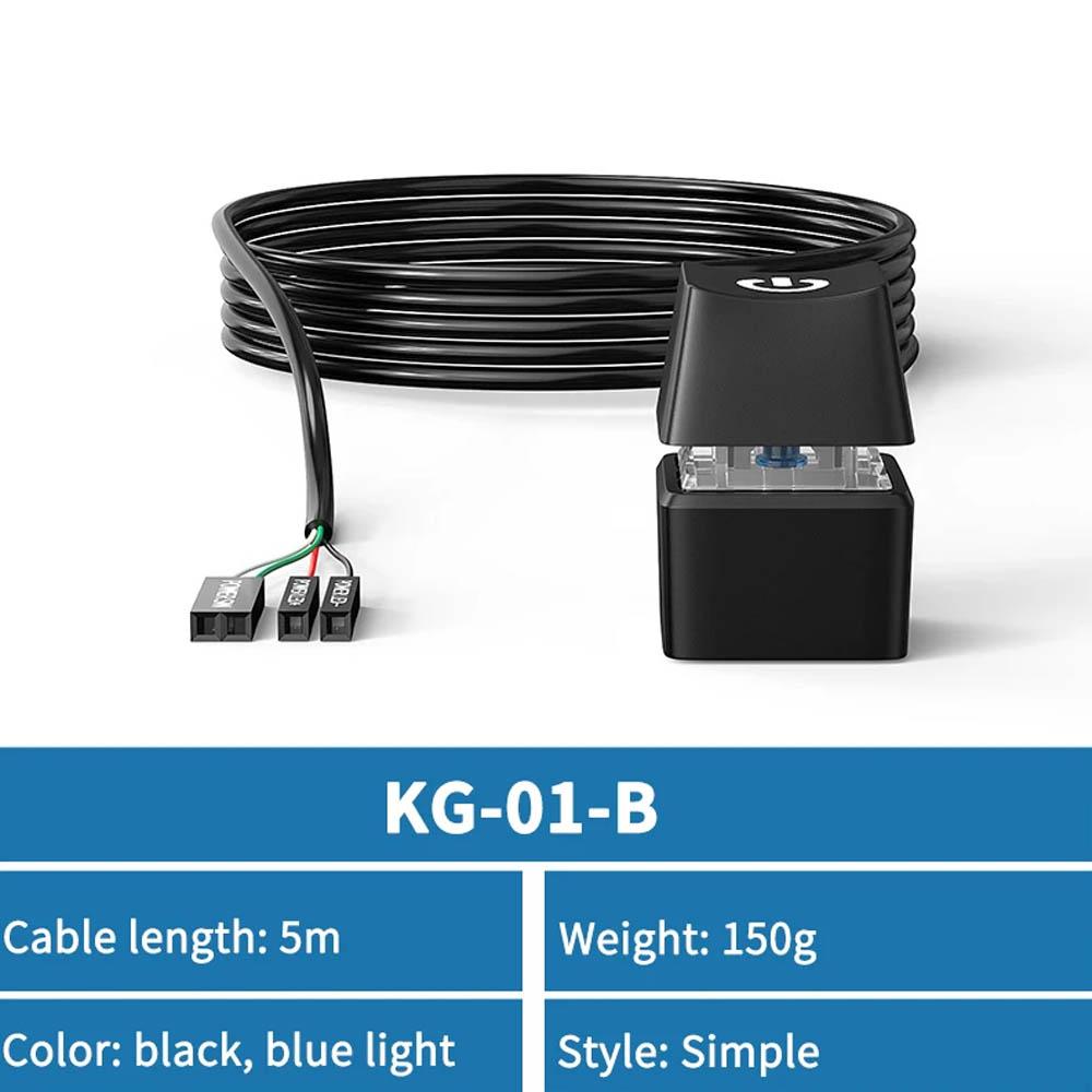 Colorful LED Push Button PC Desktop Switch Motherboard External Power‑On‑Off Button Extension Cable 1.65/5/10M for Home Office