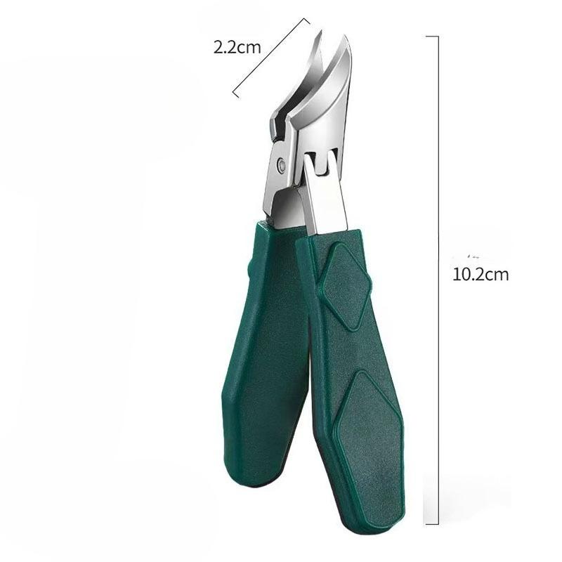 Wide-opening Nail Clipper with Ultra-sharp Stainless Steel Curved Tip - Anti-splash Nail Clipper for Nail Groove