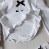 Girls' Korean Style Bow Long Sleeve Top for Autumn & Spring - BQB005