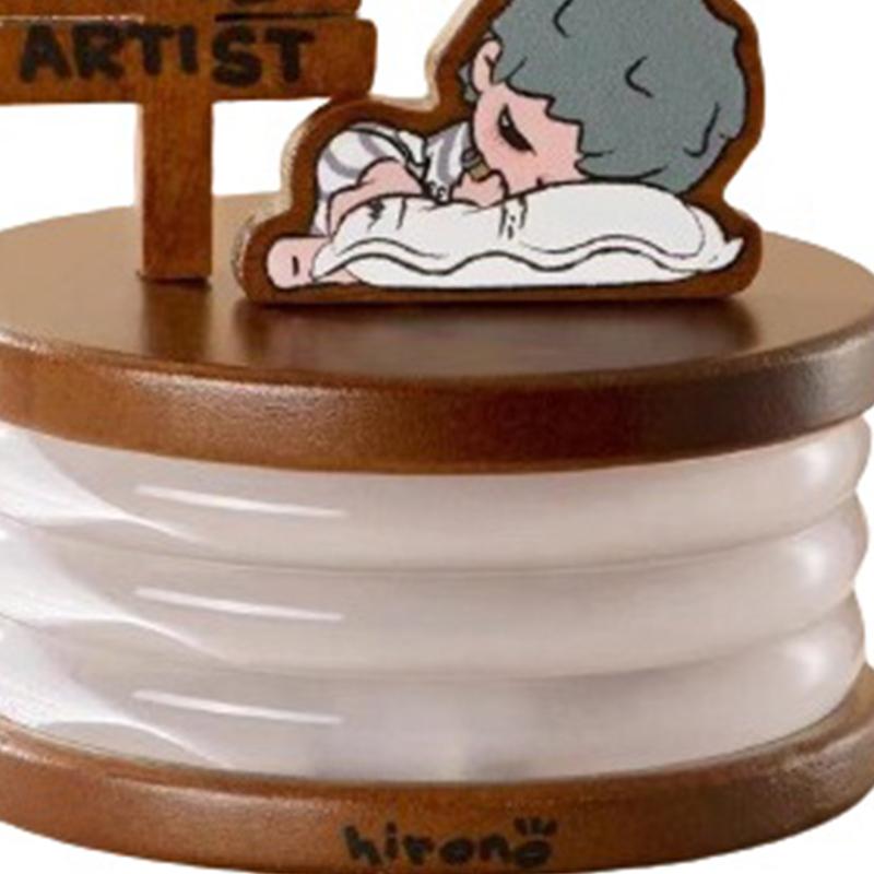 New POP MART Hirono Wooden Ambient Light Trend Based Products 555858
