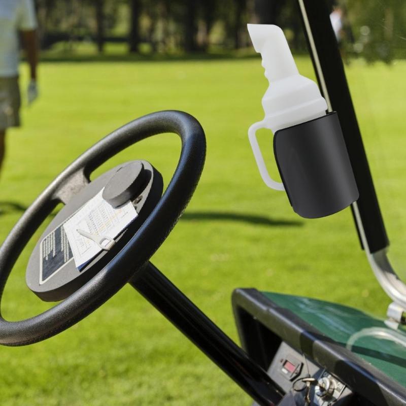 Spacious Golf Cart Sand Bottle with Handle for Easy Sand Dispensing Includes Shock Absorbent Base Mounting Hardware
