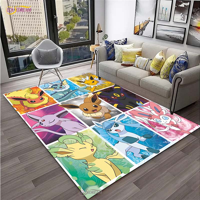 Pokemon Pikachu Κινούμενα Σχέδια Anime Χαριτωμένο Χαλί για Σαλόνι Υπνοδωμάτιο Χαλί Κουζίνας Πόρτας Παιδικό Αντιολισθητικό Πατάκι Δαπέδου Alfombra Δώρο Γενεθλίων