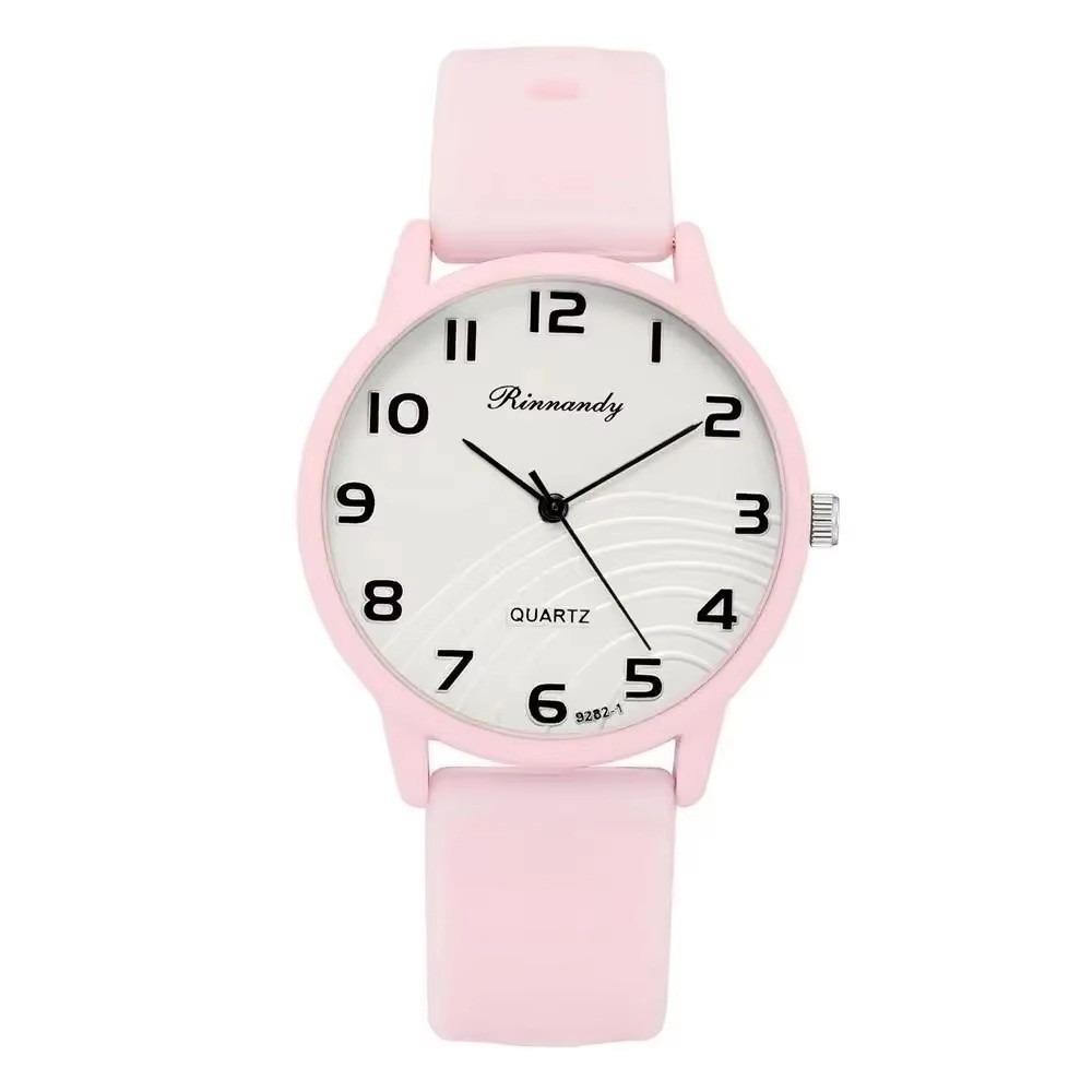 Arabic Dial Ladies Quartz Watch Silicone Band Clock Wristwatches Women Watches Student Couple Gift