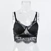 European & American Style Lace Patchwork Camisole for Women - Hot Girl Bare Back Mesh Eyelash 8834