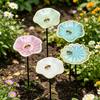 Bienenwassertränke mit Ständer, Schmetterlings-Trinkstation Gartenkunst, Vogeltränke mit Blumen für den Außenbereich, Geschenk für Bestäuber