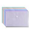 A4 Large Capacity Transparent Plastic Document Bag with Snap Button for Test Paper Storage