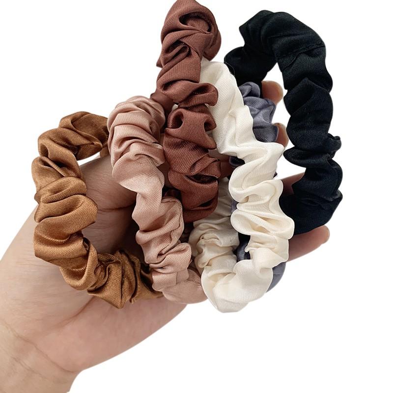 

Набор из 6 элегантных французских атласных повязок для волос, имитация дикого шелка, резинка для волос, головной убор