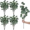 20 Pcs Artificial Eucalyptus Stems Fake Eucalyptus Faux Greenery Leaves 23.6 Inches Silver Dollar Eucalyptus Fake Plant Decor Silk Eucalyptus