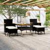 VidaXL Acacia 5 Pcs Garden Dining Set Patio Dining Furniture Table and Chairs Patio 3058356