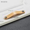 Nordic cowhide wardrobe drawer door leather handle kitchen cabinet bedroom study handle furniture children handlehandle