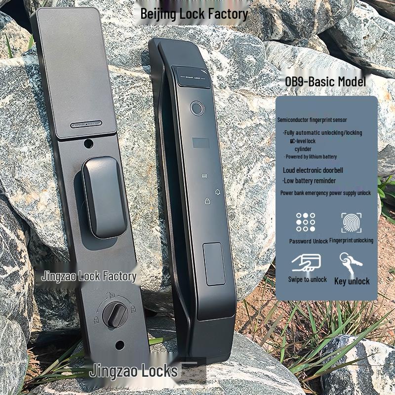 3D Visuelle Gegensprechanlage & Gesichtserkennung Intelligentes Türschloss mit Automatischer Fingerabdruck- & Passwortzugang für Haustüren aus Holz