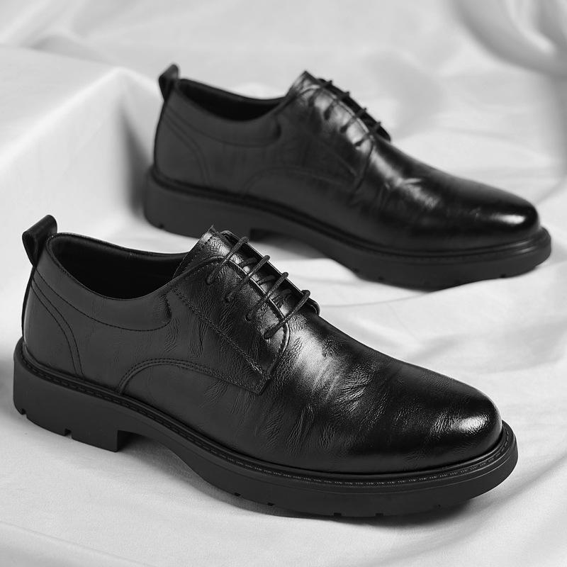 British style casual commuter shoes wedding groom shoes dress leather shoes men's four seasons 2025