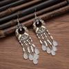 Bohemian Cross-Border Handmade Water Drop Rice Bead Tassel Earrings for Travel Photography
