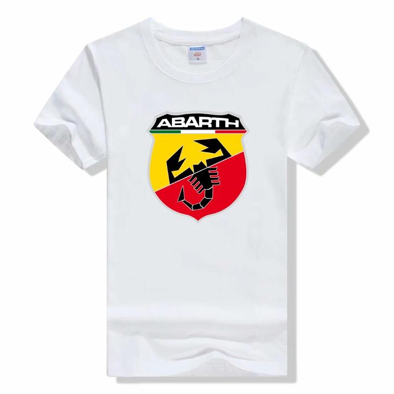 T-Shirt Abarth Logo Muster T-Shirt Baumwolle Marke Herren Oberteil T-Shirts Jungen Mode T-Shirt Sommer Unisex Rundhals Shirt