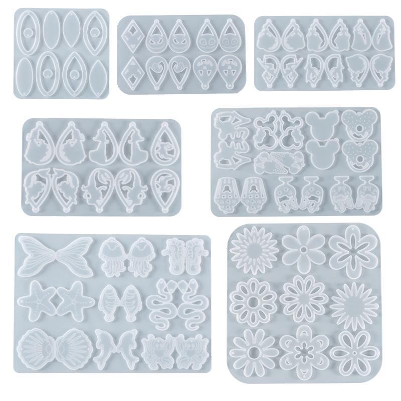 Earring Pendants Resin Molds Silicone Mold Jewelry Making Casting Mould for DIY UV Epoxy Resin Crafts Jewelry Tool Accessories