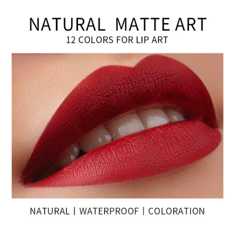 12 Colours Lips Makeup Lipstick Lesk na rty Kosmetická rtěnka s dlouhotrvající hydratací