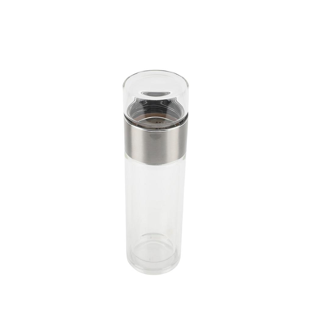 Glas Teekanne mit Sieb 420ml Borosilikatglas Doppelwandig Auslaufsicher Tragbar Reise Teetasse für losen Tee