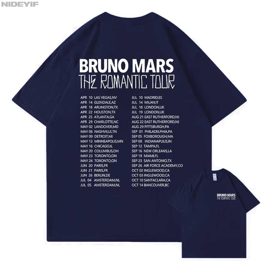 Bruno Mars The RoUnisextic Tour T Shirt for Unisex Women Hiphop Streetwear Oversized Tops 100 Cotton TShirt BM3
