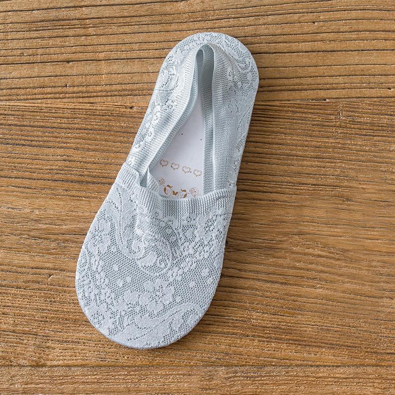 5 Pairs of Women's Thin Style Shallow Mouth Lace Invisible Do Not Fall Off with The Boat Socks