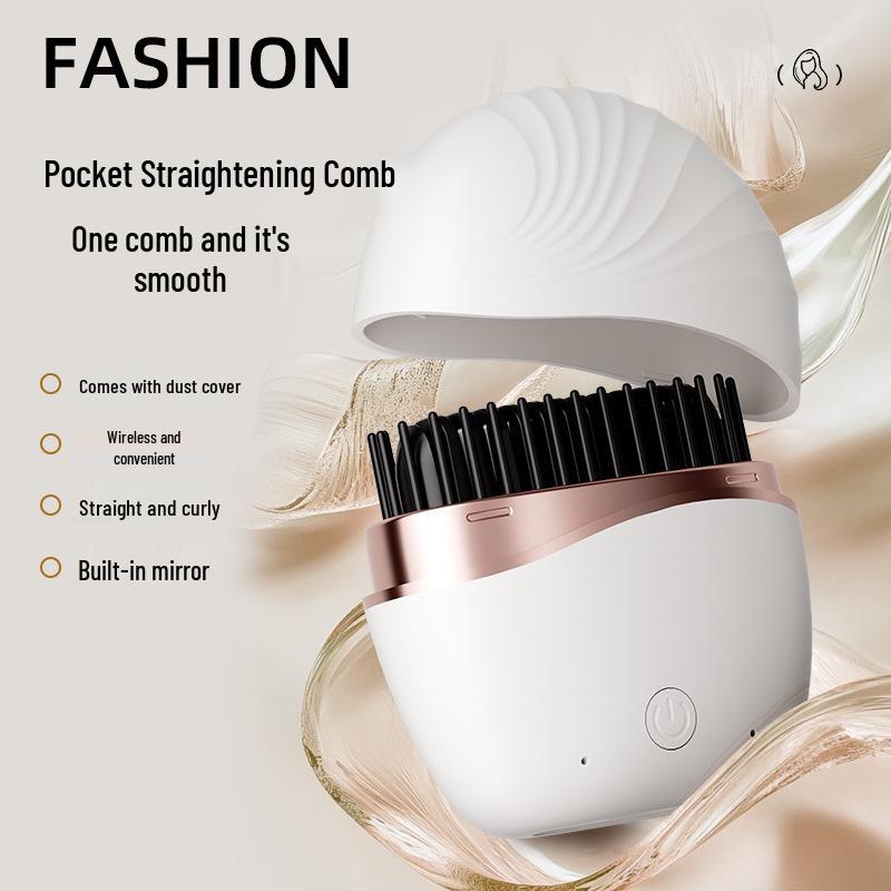 New Wireless Mini Hair Straightener & Curler: Portable, Dual-Use, and Compact Wireless charging