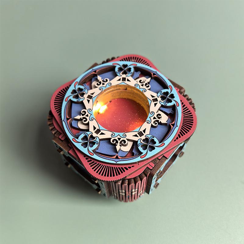 3D Wooden Puzzles For Adults Diy Wind Up Music Box Puzzle Material Kit Vintage Ring Storager Unique Gift