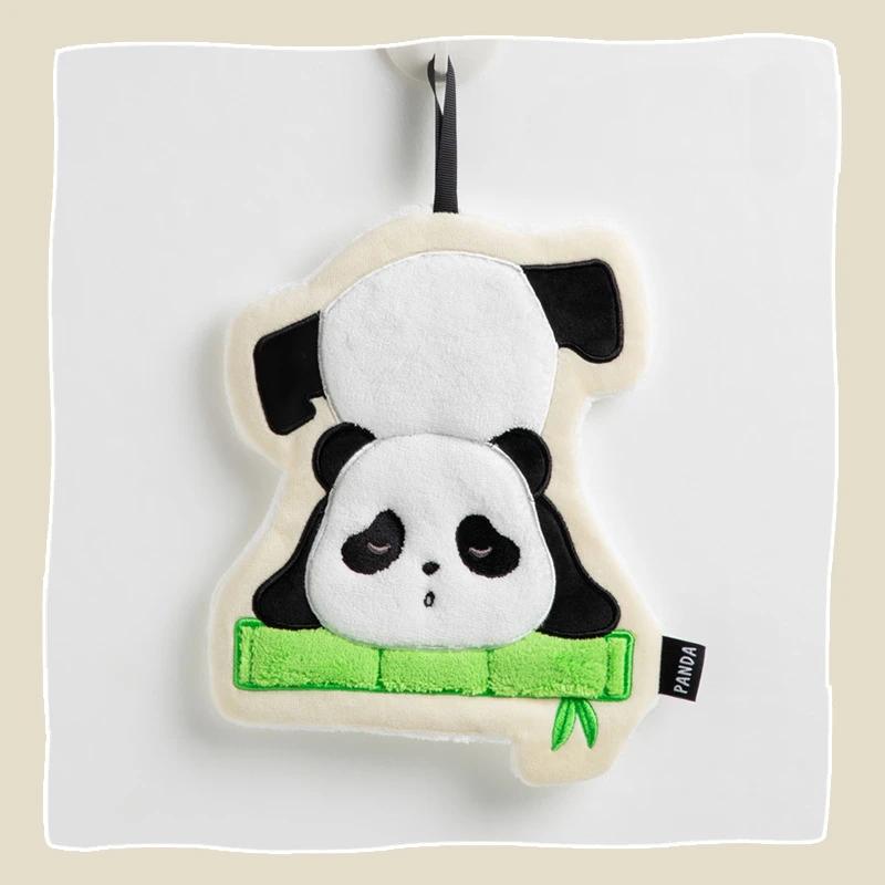 Cute Panda Zoo Hand Towel Kids Cartoon Absorbent Coral Velvet Towel Kitchen Bathroom Hanging Rag Handkerchiefs children Adult