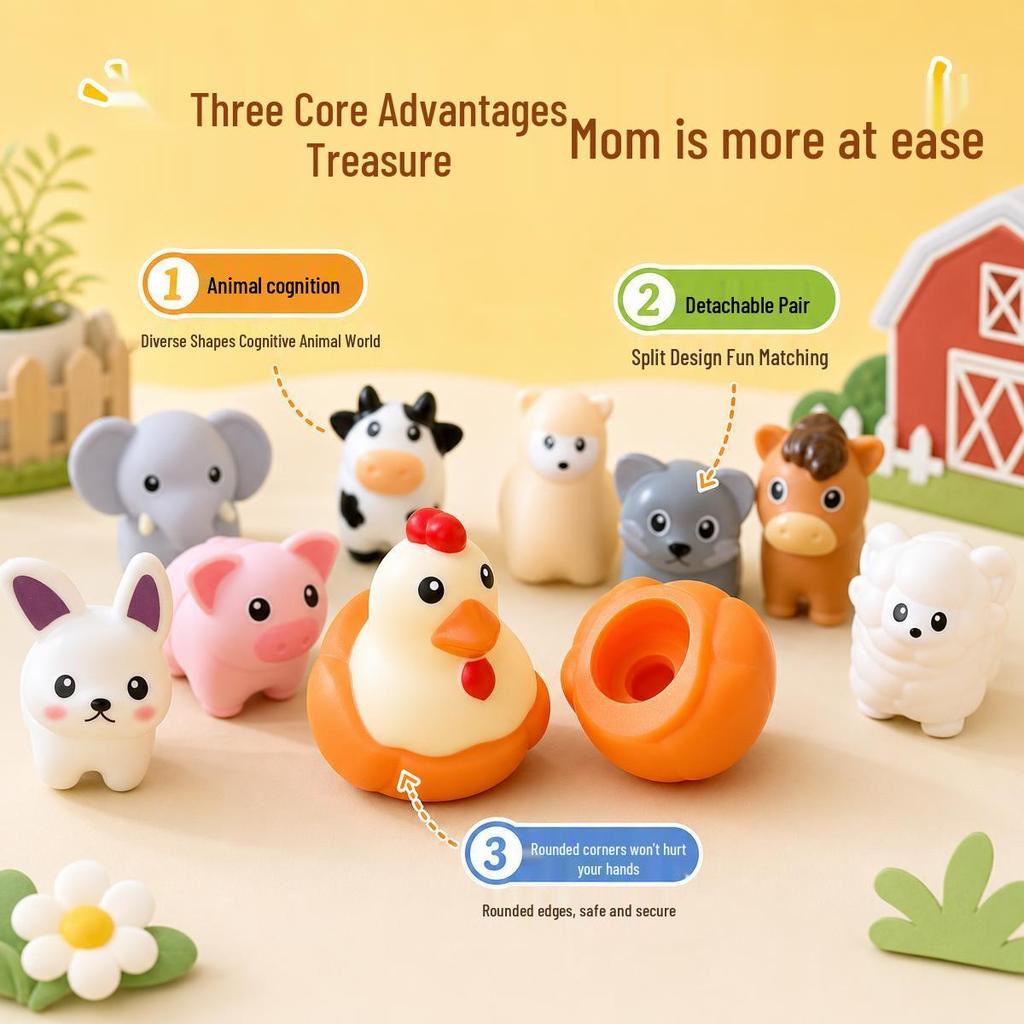 Baby Bath Squeeze Toys - Dinosaur & Ocean Animal Set