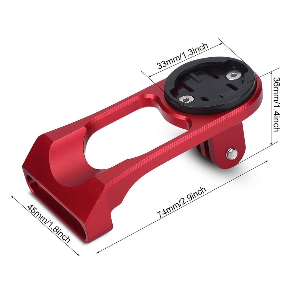 Cycling Bike Stem Extension Mount Holder for Computer & Sports Camera (Red)