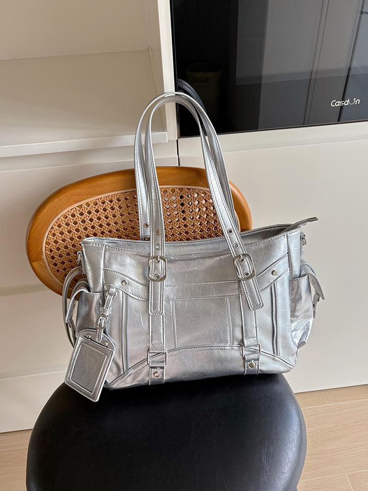 Süße Coole Große Tragetaschen Handtaschen für Damen Y2K Lokomotive Schultertaschen Damen Umhängetasche mit Geldbörse