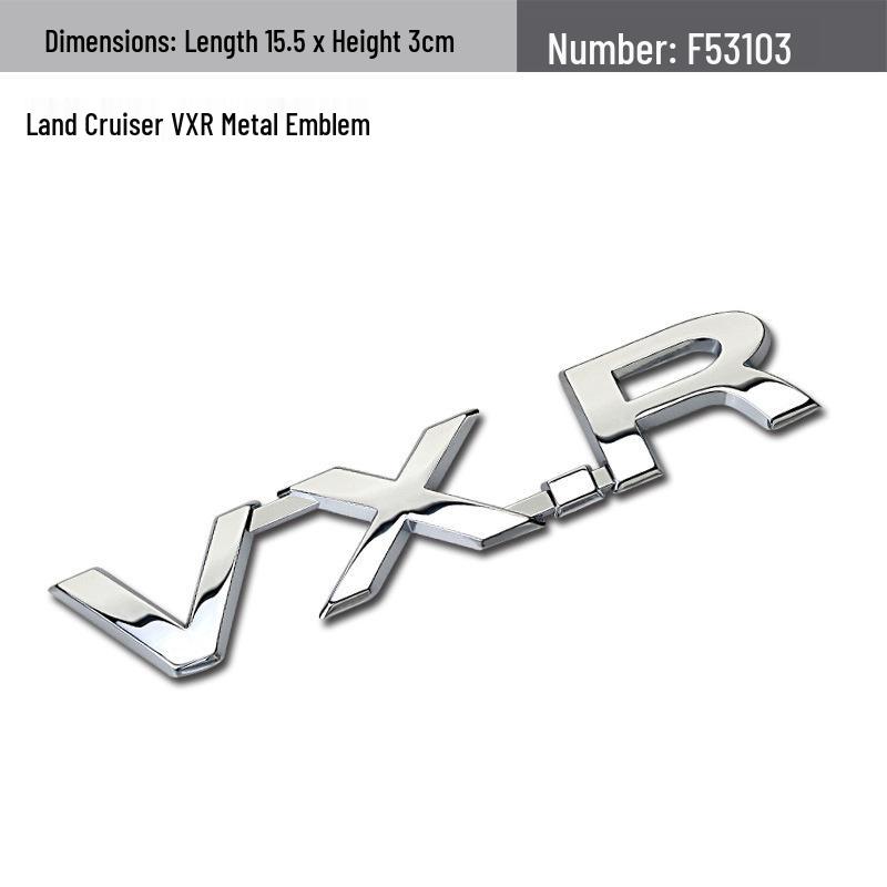 V6 Metal Emblem Sticker for Toyota Prado and Land Cruiser Tail