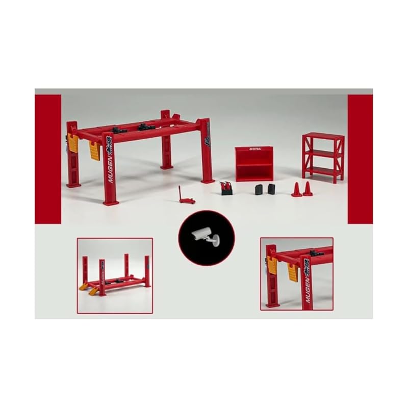

1/64 garage lift tool set 710011B G-Fans model diorama mini car [product]