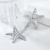 Ocean Style Starfish Earrings: Women's Exaggerated Metal Alloy Beach Accessories