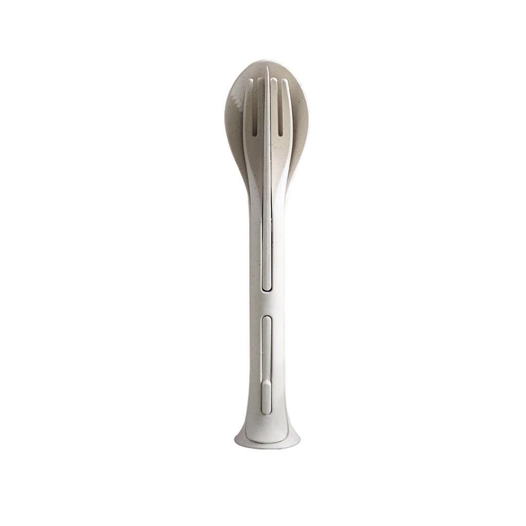 Drei-in-eins-Messer, Gabel, Löffel, tragbares Geschirr, dreiteiliges Geschirr-Set, Geschenk