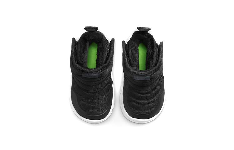 Nike Novice Comfortable Slip Resistant Cushioning Abrasion Resistant Thermal High top Toddler Shoes Black Silver AV8338-005