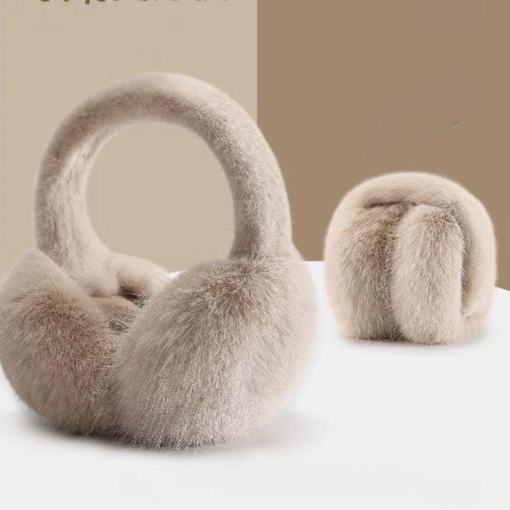 Folding Winter Warm Earmuffs Fashion Solid Color Winter Headphones Earflap Outdoor Cold Protection Soft Plush Ear Warmer