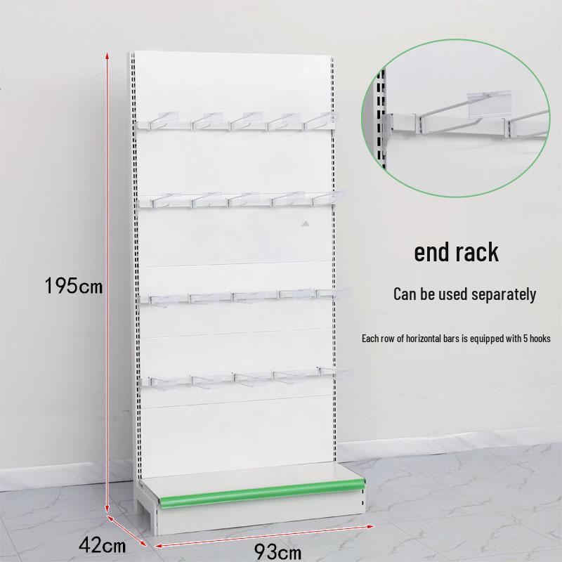 Adjustable Supermarket Display Rack for Snacks and Food, Single/Double-Sided, Ideal for Convenience Stores and Mother & Baby Products.
