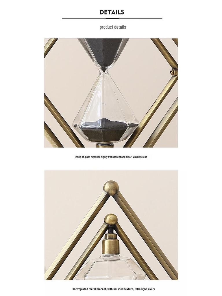 Creative Geometric Hourglass Ornament: Luxury Soft Furnishings for Office or Study Decor