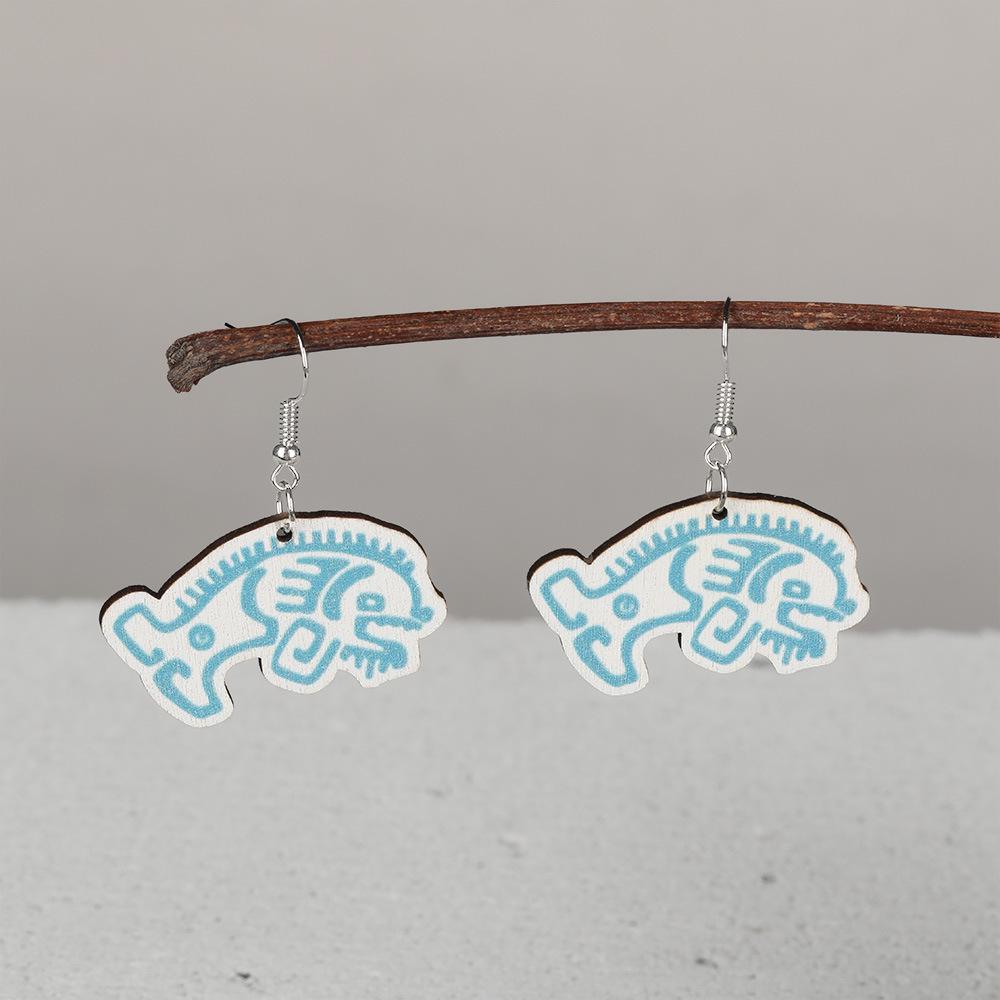 New Wooden Personalized Animal Maya Image Earrings and Accessories