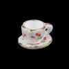 1Set/2Pcs 1:12 Dollhouse Miniature Cherry Ceramic Cup Saucer Kitchen Tableware Model Decor Toy Doll House Accessories
