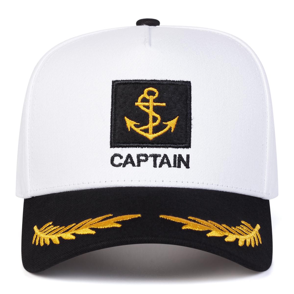 Unisex Kapitän Kreis Stickerei Baseballkappen Frühling Herbst Outdoor Verstellbar Lässig Hüte Sonnenschutzhut Sportkappe