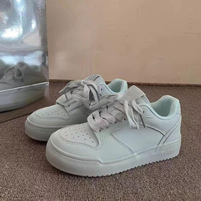 

2024 Осень Новые Однотонные Женские Кеды Удобная Толстая Подошва Модная Повседневная Женская Обувь 35 синий