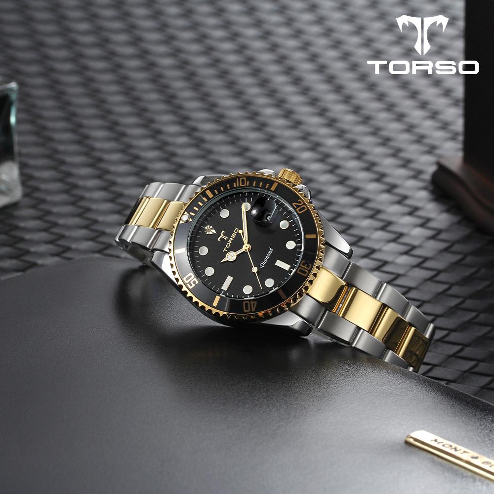 Toleuso T502M-Gbc Icarus Diamond Watch Men'S Metal Band Watch