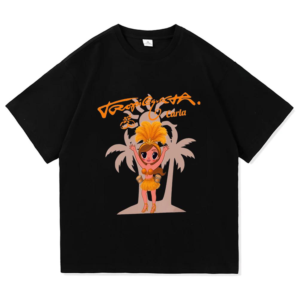 KAROL G Tropicoqueta T-shirt Short Sleeve Cotton Women Tshirts Casual 2025 Album Graphic Print T Shirt Singer Fashion Girl Tees