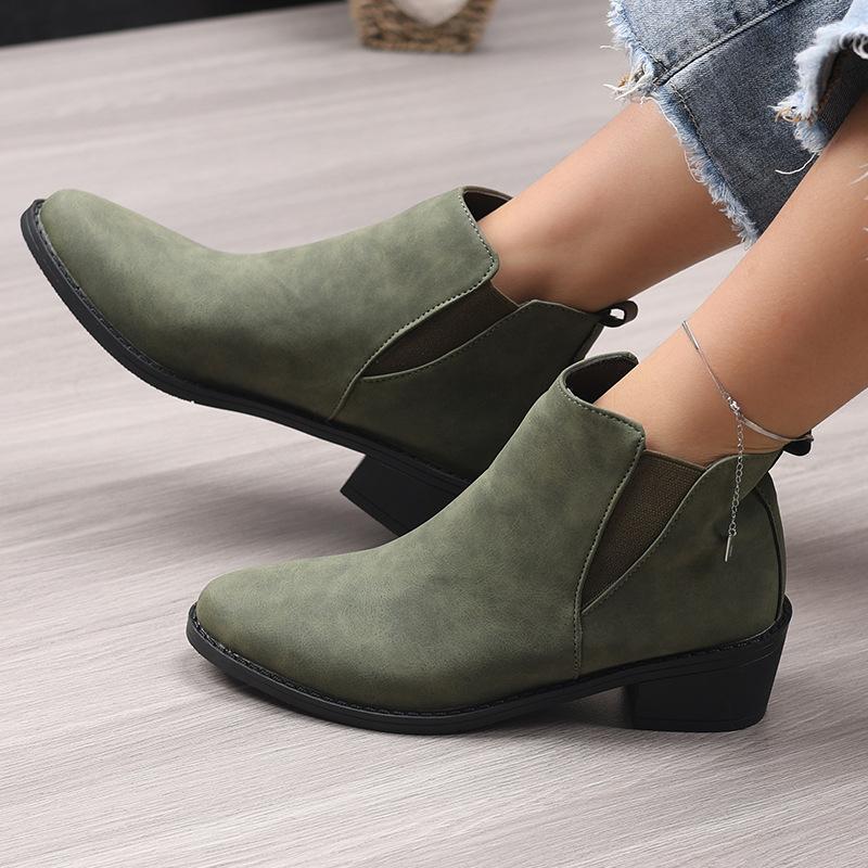 Elastic Sleeve Martin Boots Women'S Splicing Chelsea Boots