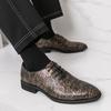 Men Derbys Oxford Skull Print Personality Nightclub Leather Shoes Men's Tuxedo Wedding Blazers Saddle Dance Shoes Plus Size