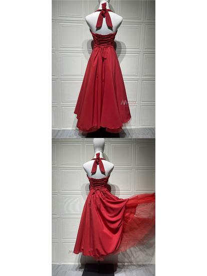 Damen-Abendkleid mit voluminösem Rock und Schnürung